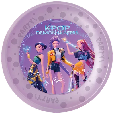 Talíře opakovaně použitelné K-Pop Demon Hunters Purple Pearl 21 cm 4 ks