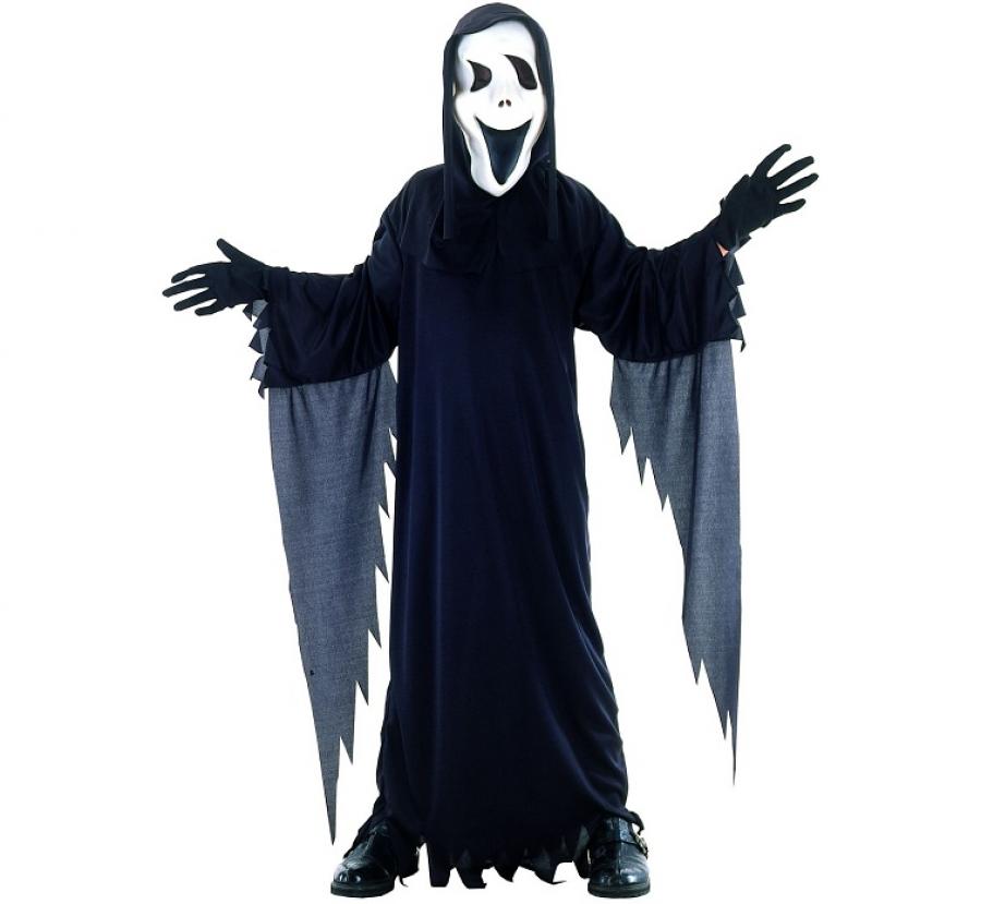 Kostým Démon dětský overal a kapuce s maskou, vel. 130/140 cm