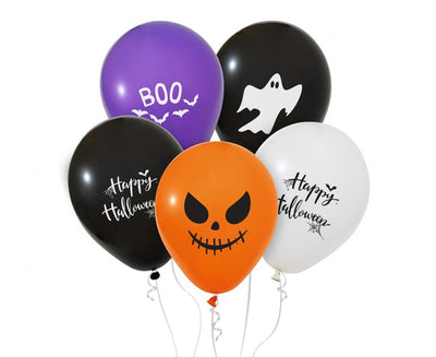 Balónky latexové Happy Halloween, 30 cm 5 ks
