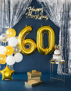 Foliový balón číslice 6 zlatá 100 cm – foto 3
