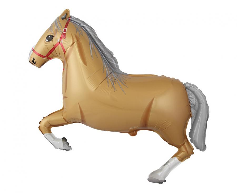 Balónek fóliový Hnědý kůň, 60 cm