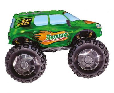 Balónek fóliový Auto TWISTER zelené, 60 cm