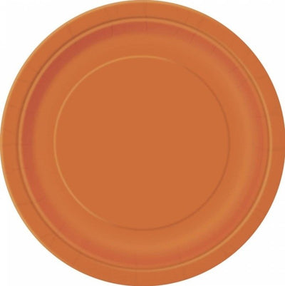 Talířky papírové oranžové 17cm 8ks