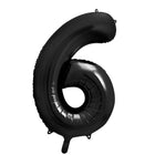 Balónek fóliový černé číslo 6 86 cm – foto 1