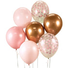 BALÓNKY latexové Beauty Charm buket růžový-Rose Gold 30cm 7ks – foto 2