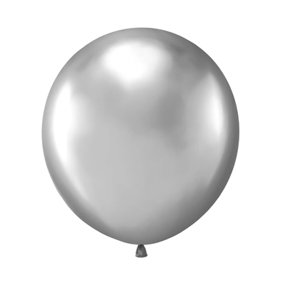 Latexový balón 45 cm 2 ks - stříbrný chromový