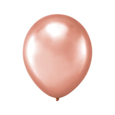 Latexový balón 27 cm 50 ks - rose gold chromový