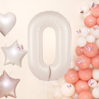 Foliový balón číslice 0 krémový 100 cm – foto 3