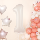 Foliový balón číslice 1 krémový 100 cm – foto 2
