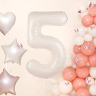 Foliový balón číslice 5 krémový 100 cm – foto 3