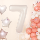 Foliový balón číslice 7 krémový 100 cm – foto 3