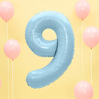 Balónek fóliový číslo 9 světle modrý 86 cm – foto 1