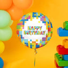 Balónek fóliový Happy Birthday Blocks 45 cm – foto 2