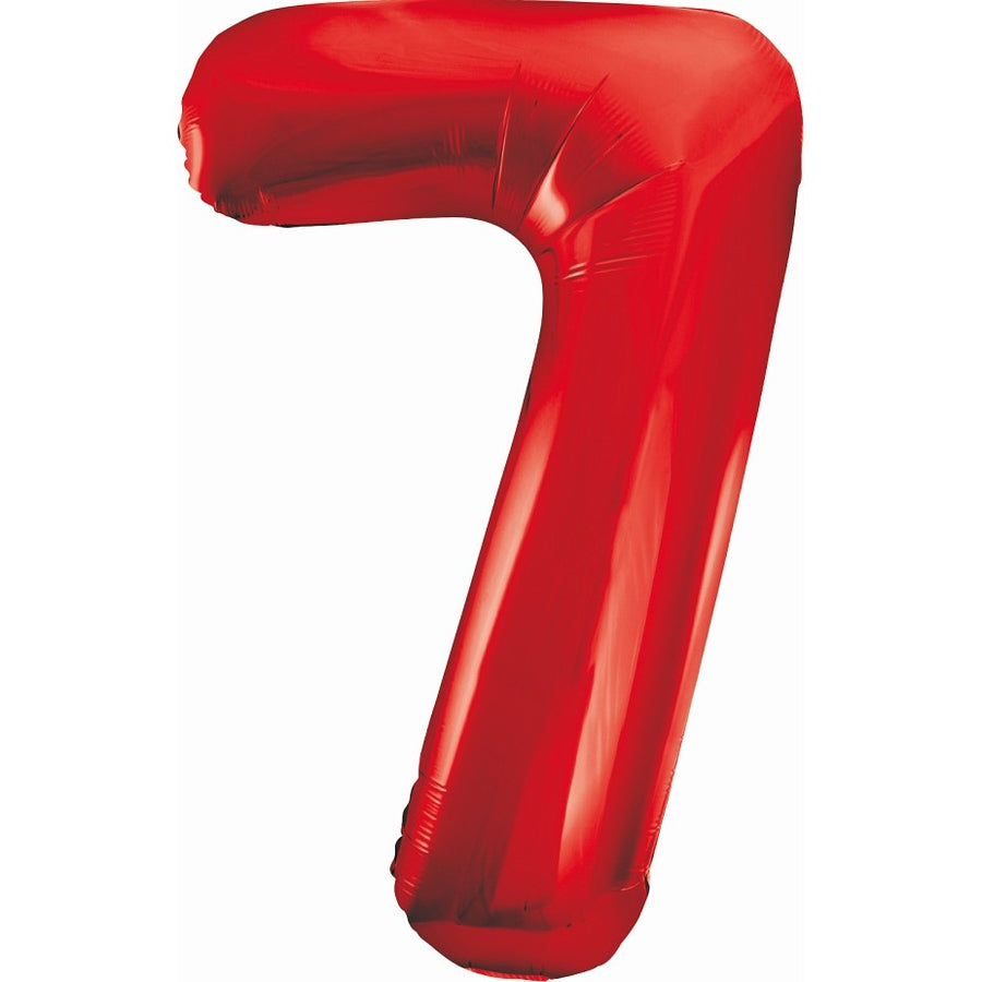 Balónek fóliový čislice 7 červená 85cm