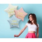 Balónek fóliová hvězda Happy Birthday 44cm – foto 1