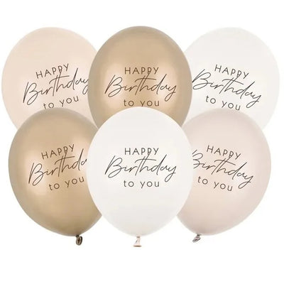 Balónky latexové HB to you béžový mix 30 cm 6 ks