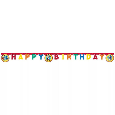 Banner Happy Birthday Mickey jump