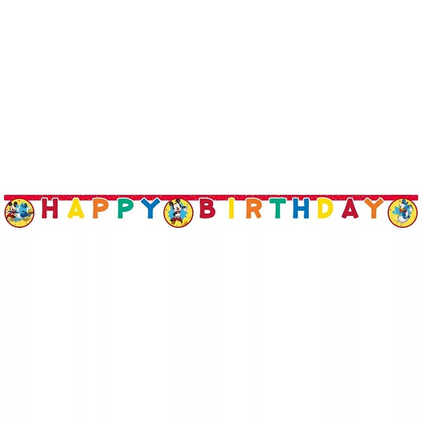 Banner Happy Birthday Mickey jump