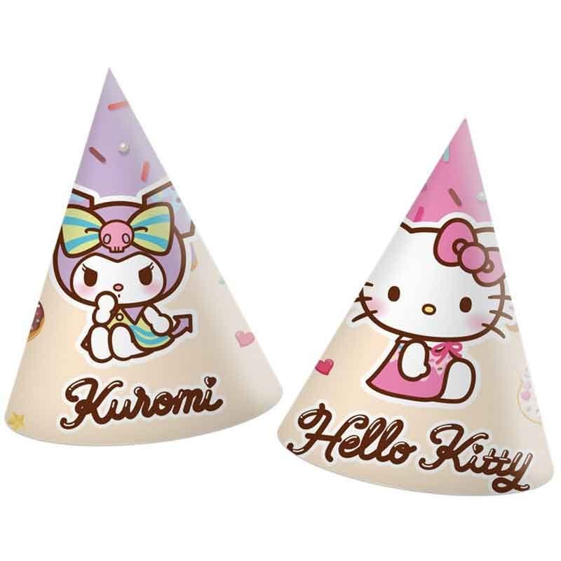 Čepičky papírové Hello Kitty 6 ks