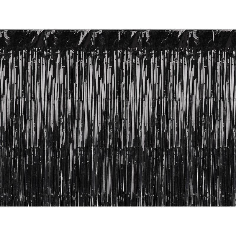 Dekorace závěs fóliový černý 100x200cm