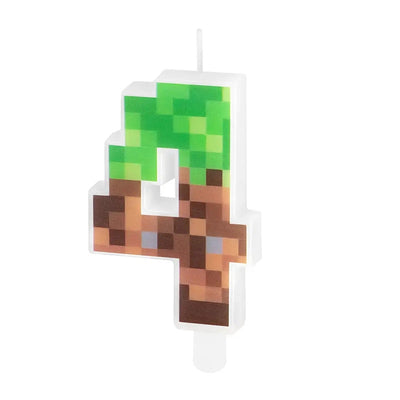 Dortová svíčka Pixely "4" 7 cm