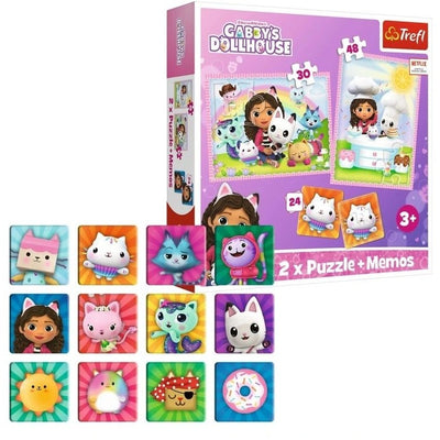 Puzzle Gábinčin kouzelný domeček 2v1 + pexeso