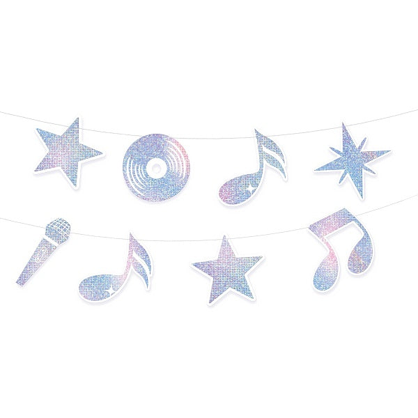 Girlanda Disco stříbrá 110 cm