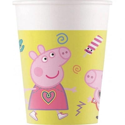 Prasátko Pepina  - Kelímky papírové 200 ml 8 ks