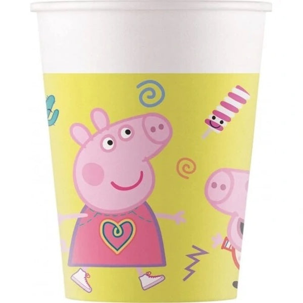 Prasátko Pepina  - Kelímky papírové 200 ml 8 ks