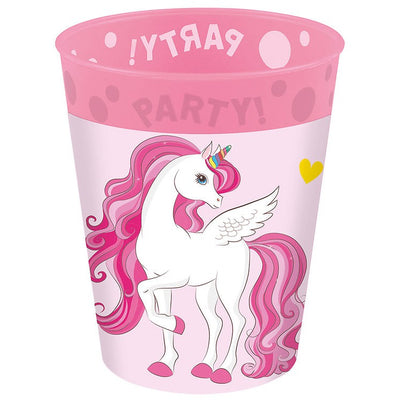 Kelímek plastový opakovaně použitelný Jednorožec Rainbow Colors 250ml 4ks