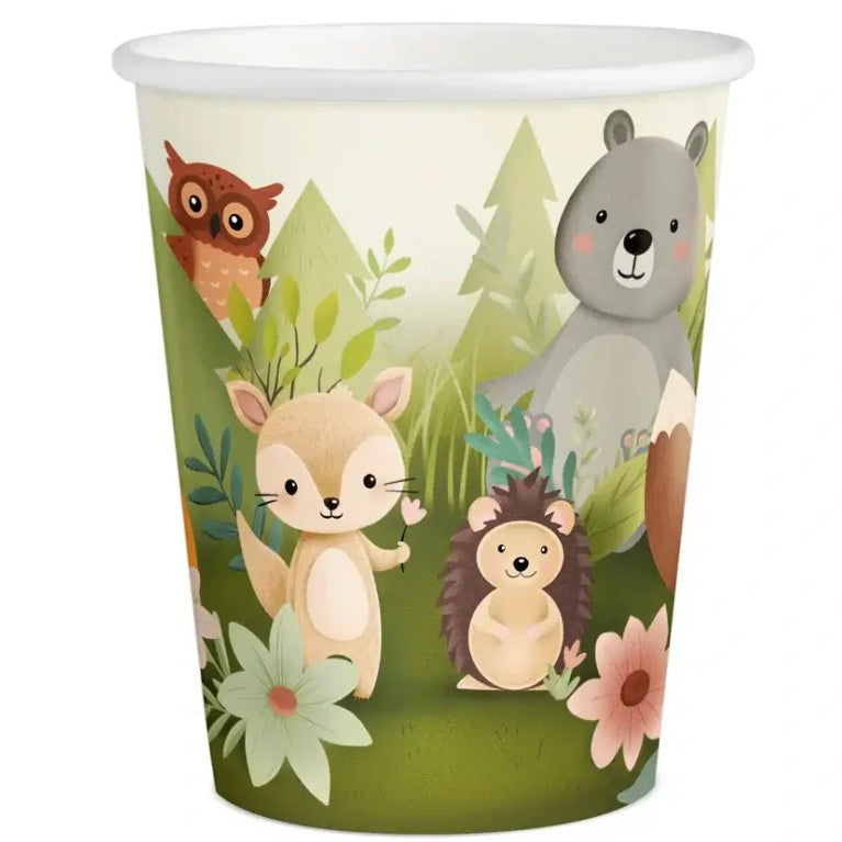 Kelímky papírové Lesní zvířátka 220 ml 6 ks
