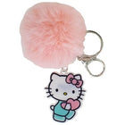 Klíčenka Hello Kitty s chlupatou bambulkou – foto 2
