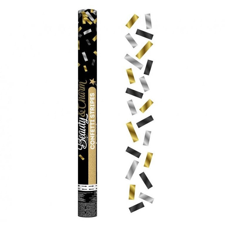 Konfety vystřelovací zlato-stříbrné 61 cm