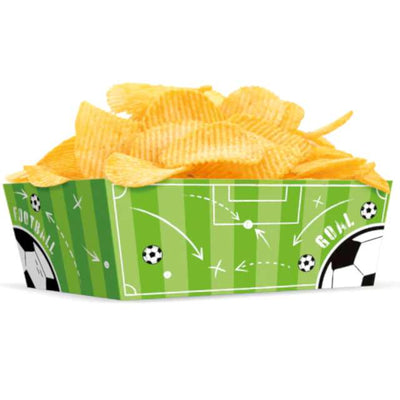 Krabičky na chipsy Fotbal 15 x 6 cm 3 ks
