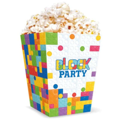 Krabičky na popcorn Block party 8,5 x 12,5 cm 6 ks