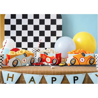 Krabičky na občerstvení a popcorn Cars 7,5 x 7,5 x 17 cm 3 ks