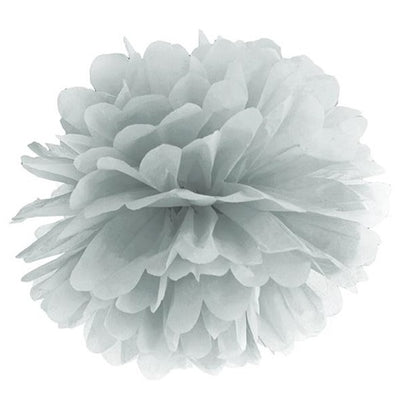 POM POM papírový 35cm stříbrný
