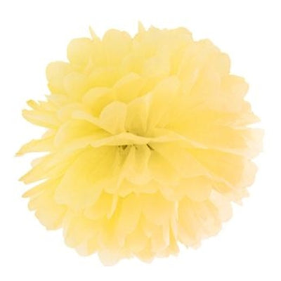 Pom poms papírový 25cm žlutý