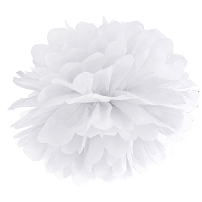 Pom poms papírový  35cm bílý