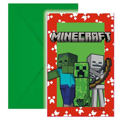 Pozvánky Minecraft 6 ks