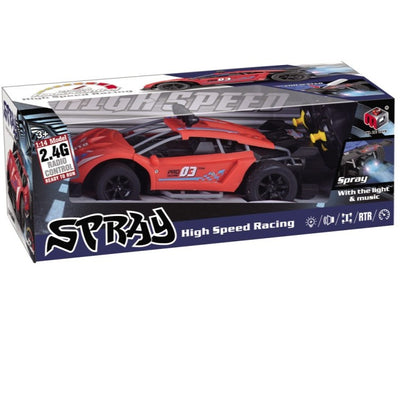 RC auto 1:14 s mlhovým efektem červené