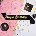 Šerpa narozeninová Happy Birthday černá – foto 1