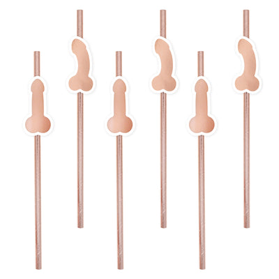 Brčka pro rozlučku se svobodou - penis rose gold 8 ks