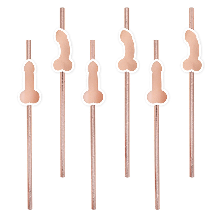 Brčka pro rozlučku se svobodou - penis rose gold 8 ks