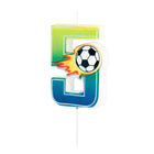 Svíčka dortová Fotbal "5" 6 cm – foto 2