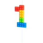 Svíčka dortová číslo 1 Lego kostičky 11 cm – foto 1