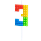 Svíčka dortová číslo 3 Lego kostičky 11 cm – foto 1