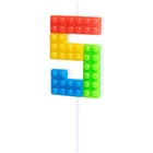 Svíčka dortová číslo 5 Lego kostičky 11 cm – foto 1
