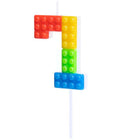 Svíčka dortová číslo 7 Lego kostičky 11 cm – foto 1