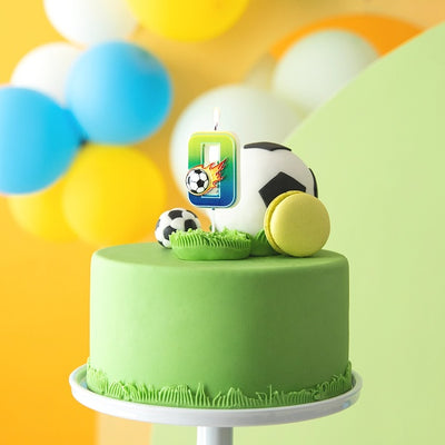 Svíčka dortová Fotbal "0" 6 cm